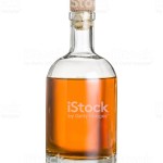 Whisky bottle on a white background